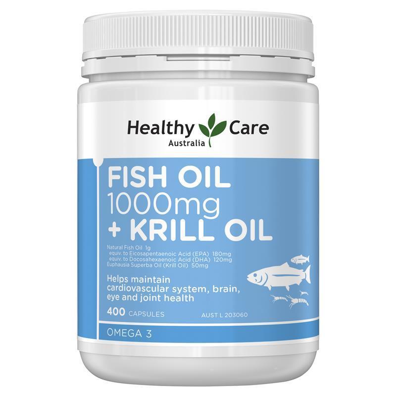Load image into Gallery viewer, Healthy Care Fish Oil 1000mg and Krill 400 Capsules

