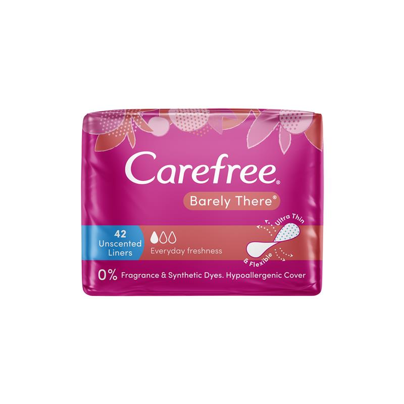Load image into Gallery viewer, Carefree Barely There Unscented Panty Liners 42 Pack
