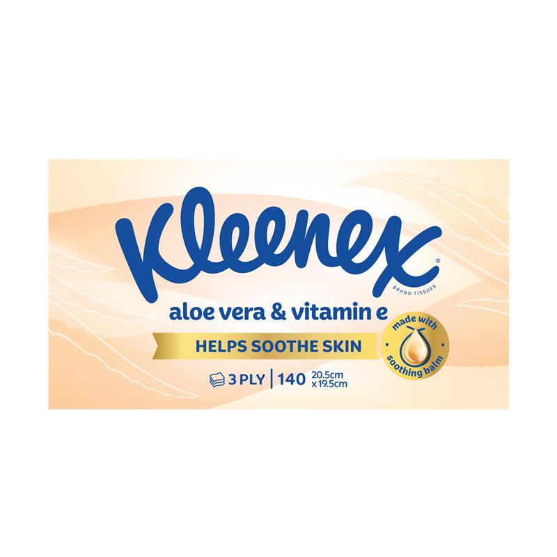 Load image into Gallery viewer, Kleenex Facial Tissues 140 Aloe Vera
