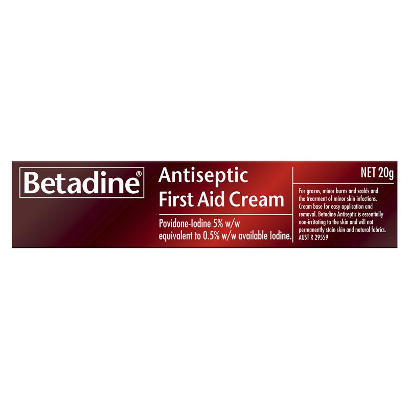 Load image into Gallery viewer, Betadine Antiseptic First Aid Cream 20g
