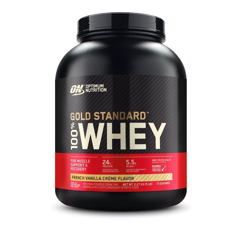 Load image into Gallery viewer, Optimum Nutrition Gold Standard 100% Whey French Vanilla 2.27kg
