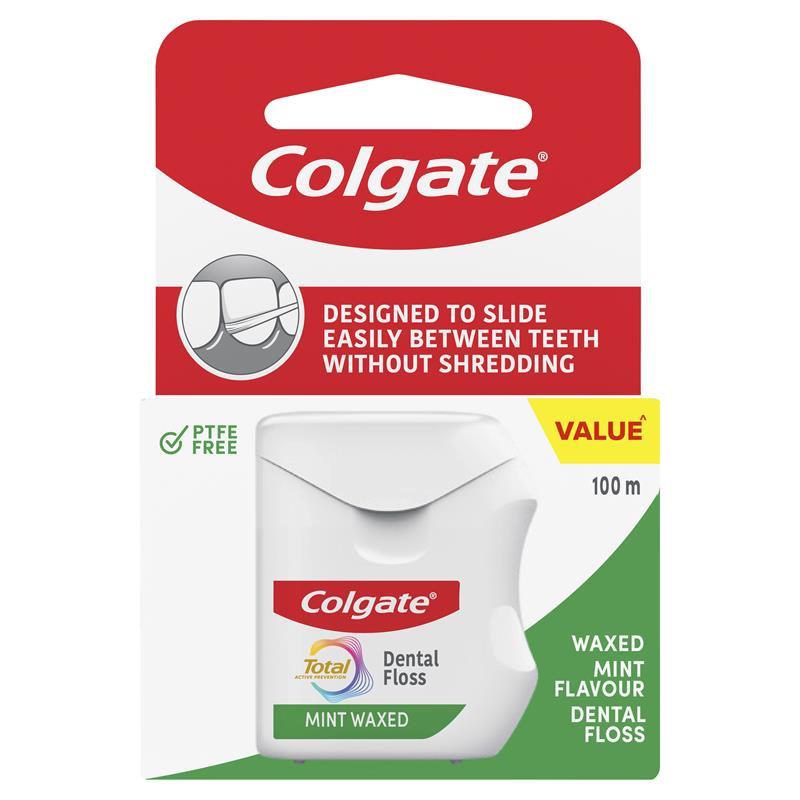 Load image into Gallery viewer, Colgate Dental Floss Total Mint Waxed 100m
