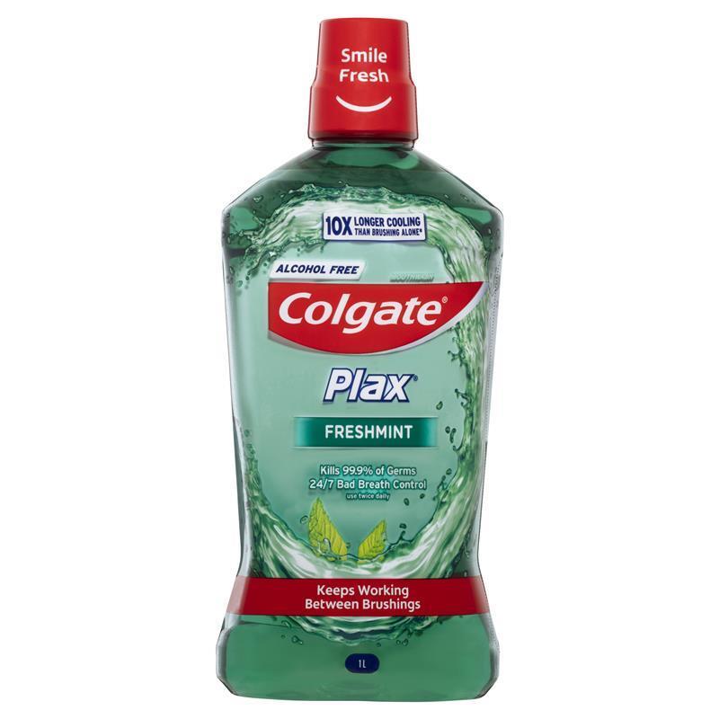 Load image into Gallery viewer, Colgate Plax Alcohol Free Antibacterial Mouthwash Freshmint 1L
