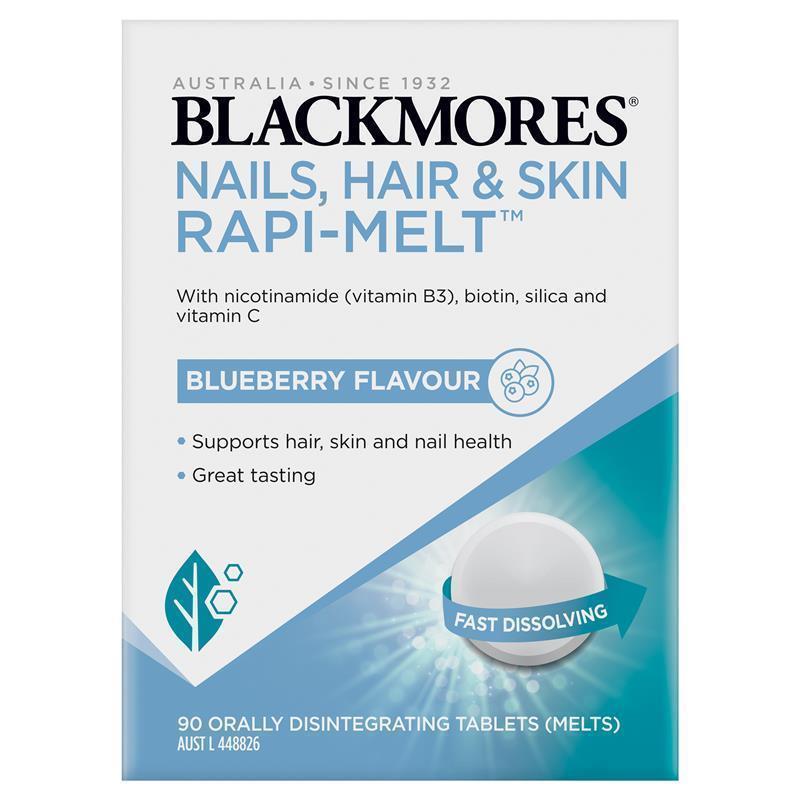Load image into Gallery viewer, Blackmores Nails Hair+Skin Melt 90 Tablets
