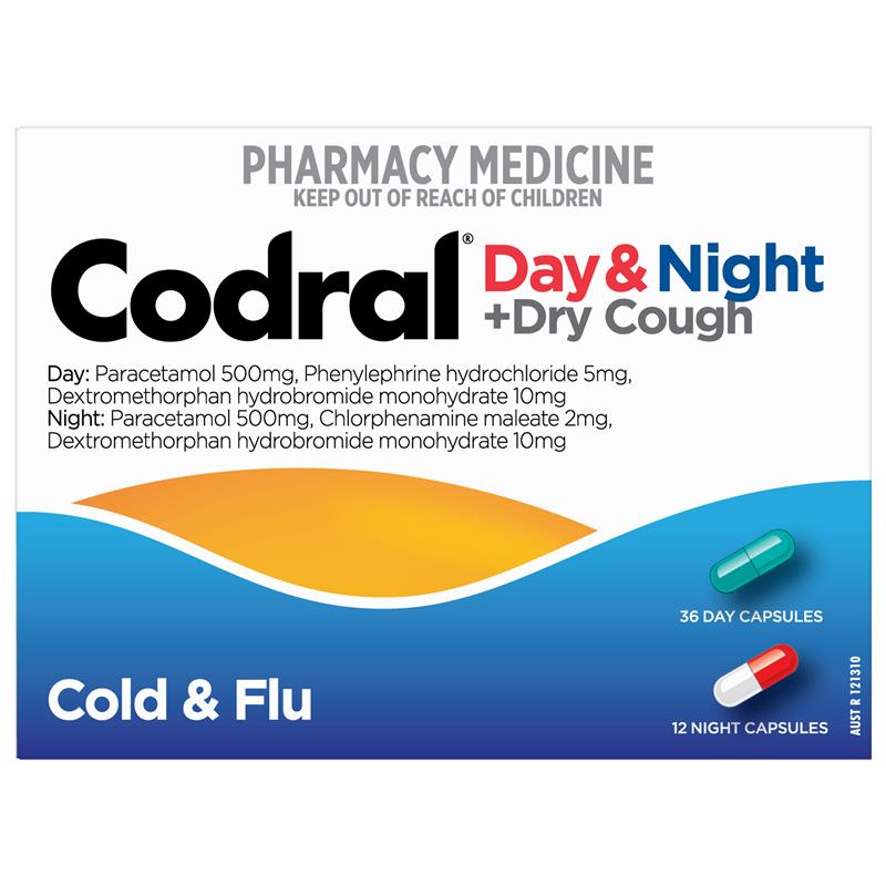 Load image into Gallery viewer, Codral Cold &amp; Flu + Cough Day &amp; Night 48 Capsules
