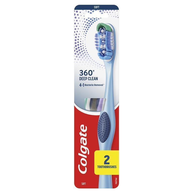Load image into Gallery viewer, Colgate Toothbrush 360 Deep Clean Soft 2 Pack
