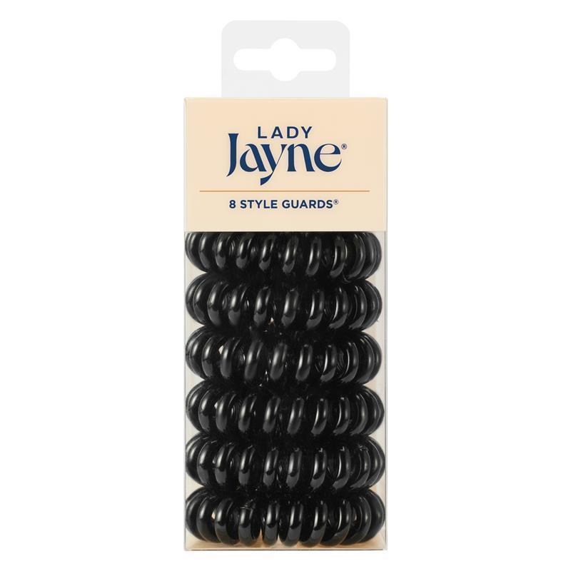Load image into Gallery viewer, Lady Jayne Spiral Hair Elastic Black 8 Pack

