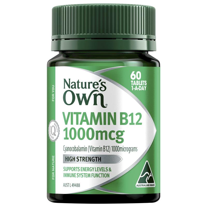 Load image into Gallery viewer, Nature's Own Vitamin B12 1000mcg 60 Tablets
