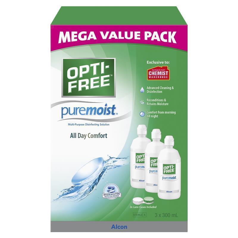 Load image into Gallery viewer, Opti Free Puremoist Mega Value Pack 3 x 300ml Exclusive Size
