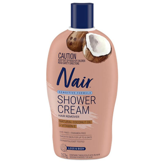 Nair Sensitive Formula Shower Cream Hair Remover Legs & Body 357g