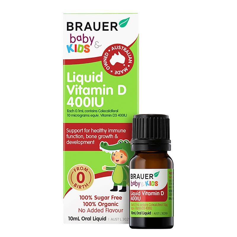 Load image into Gallery viewer, Brauer Kids Liquid Vitamin D 400IU 10ml
