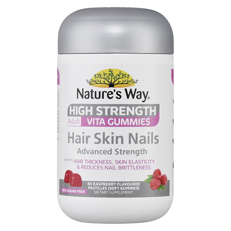 Load image into Gallery viewer, Nature's Way High Strength Adult Vita Gummies Hair Skin Nails 60 Pastilles
