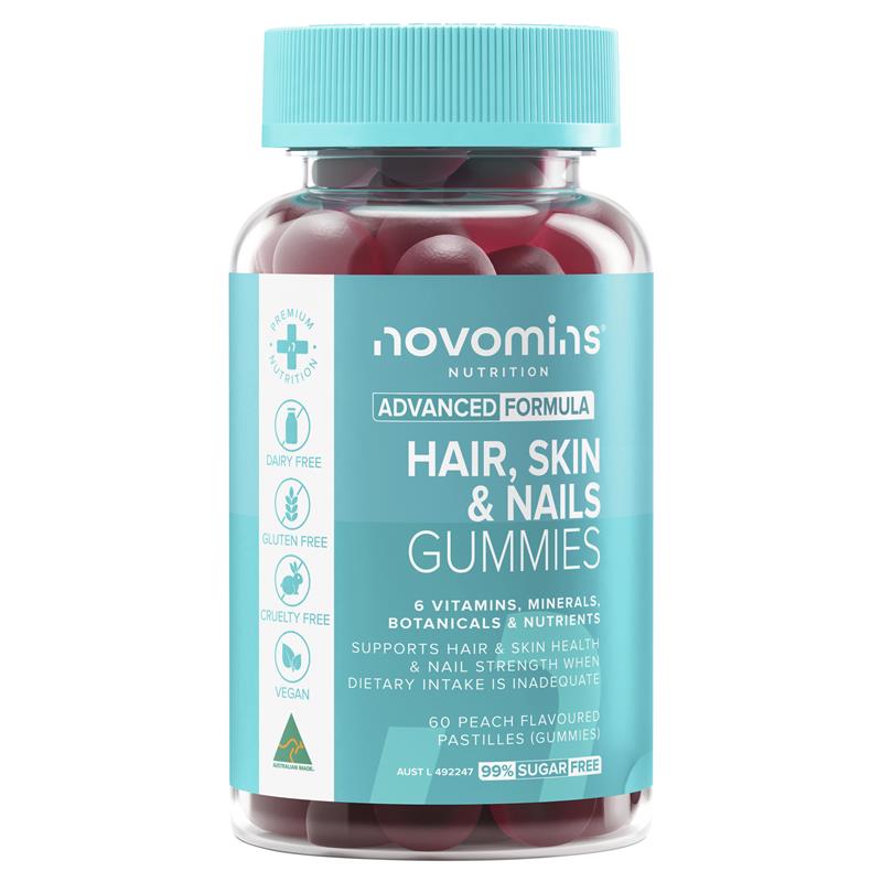 Load image into Gallery viewer, Novomins Hair Skin and Nails 60 Gummies NEW
