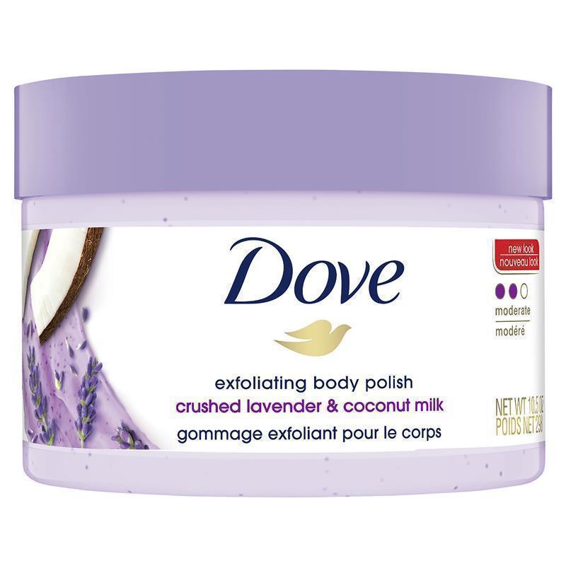 Load image into Gallery viewer, Dove Exfoliating Body Polish Crushed Lavender And Coconut Milk 298g
