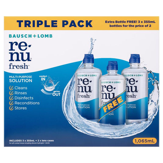 Bausch & Lomb Renu Fresh 3 For 2 355ml