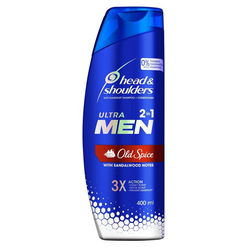 Load image into Gallery viewer, Head &amp; Shoulders Ultramen 2 in 1 Old Spice Anti Dandruff Shampoo &amp; Conditioner 400ml
