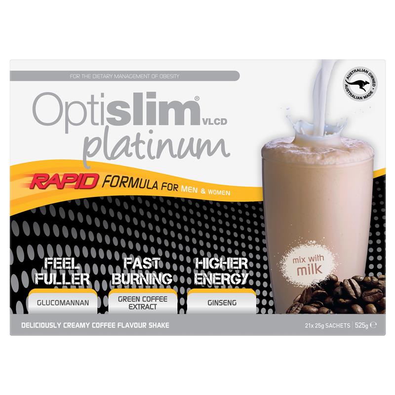 Load image into Gallery viewer, Optislim VLCD Platinum Coffee Shake 21x25g Sachets
