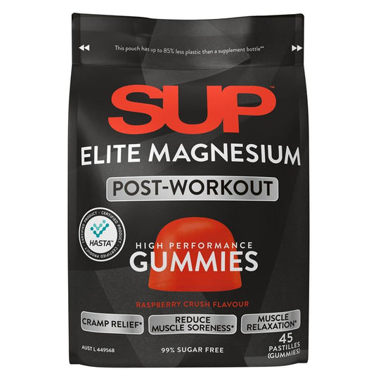 SUP Elite Magnesium Gummies Raspberry Crush Pastilles 45