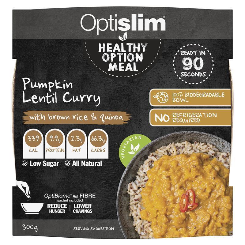 Load image into Gallery viewer, Optislim Healthy Option Meal Pumpkin &amp; Lentil Curry 300g
