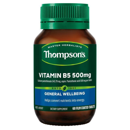 Thompson's B5 Pantothenic Acid 500mg 60 Tablets