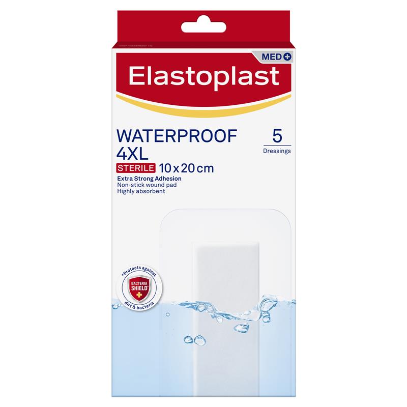 Load image into Gallery viewer, Elastoplast Waterproof Dressing 4XL 10cm x 20cm 5 Pack
