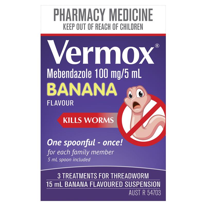 Load image into Gallery viewer, Vermox Worming Treatment Banana Flavoured Liquid 15ml
