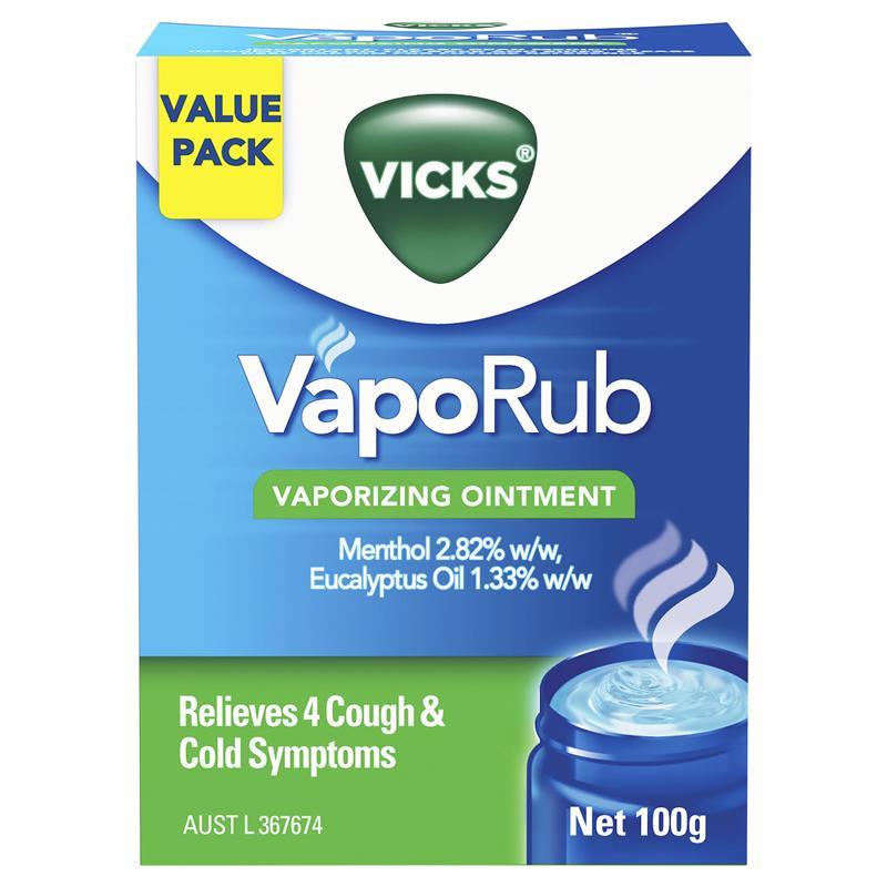 Load image into Gallery viewer, Vicks VapoRub Ointment Decongestant Chest Rub 100g
