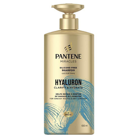 Pantene Miracles Hyaluron Clarify & Hydrate Silicone-Free Shampoo 650ml