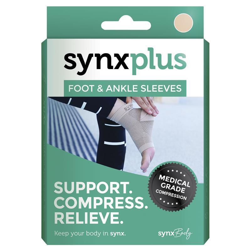 Load image into Gallery viewer, Synxplus Foot &amp; Ankle Sleeve Nude Small
