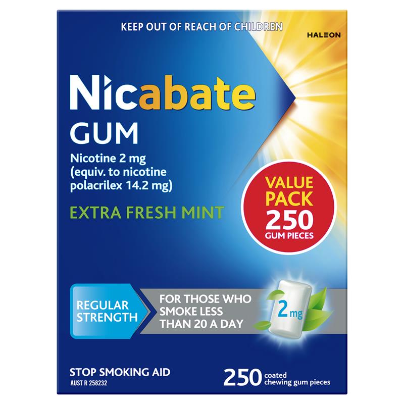 Load image into Gallery viewer, Nicabate Gum 2mg Extra Fresh 250 Pieces Exclusive Size

