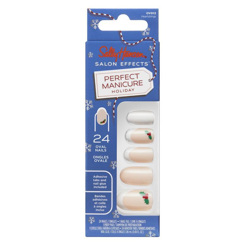 Load image into Gallery viewer, Sally Hansen Salon Effects Perfect Manicure 24 Press On Nails Once Upon A Holiday Collection Heartstrings
