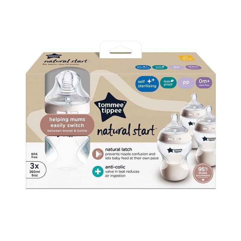Load image into Gallery viewer, Tommee Tippee Natural Start 260ml Bottles 3 Pack
