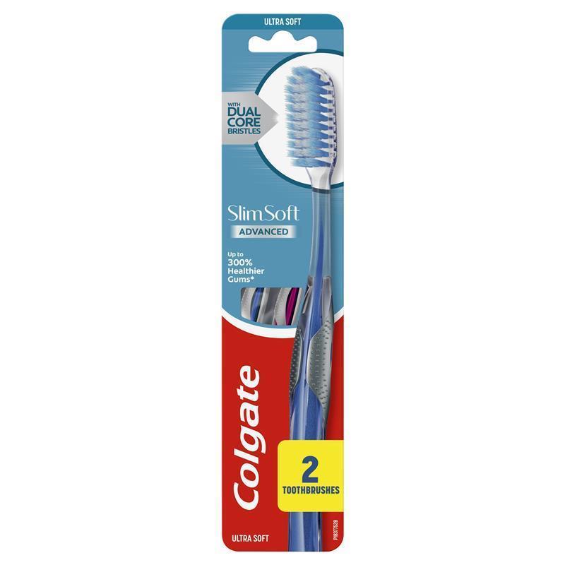 Load image into Gallery viewer, Colgate Toothbrush Slim Soft Advanced Ultra Soft 2 Pack
