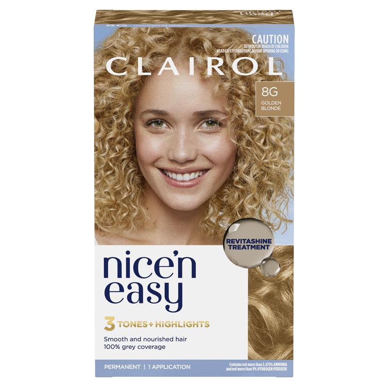 Load image into Gallery viewer, Clairol Nice N Easy 8G Natural Golden Blonde Permanent Hair Colour

