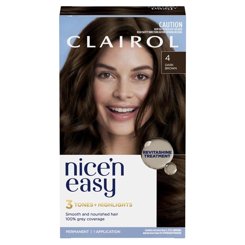 Load image into Gallery viewer, Clairol Nice N Easy 4 Natural Dark Brown Permanent Hair Colour
