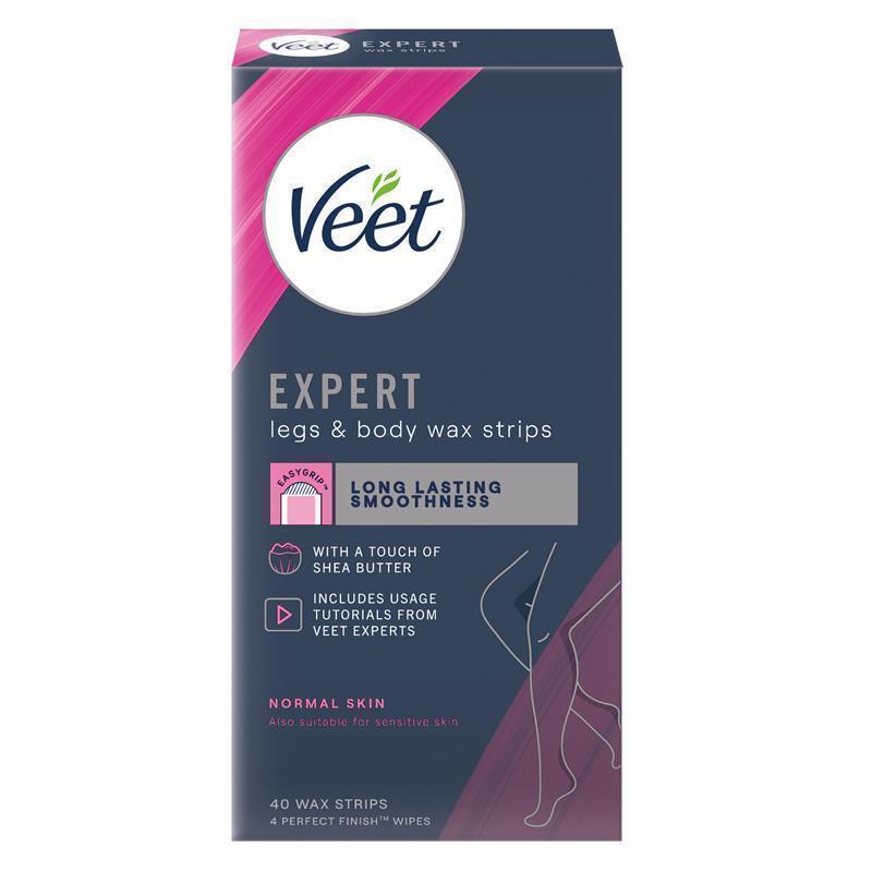 Load image into Gallery viewer, Veet Expert Cold Wax Leg &amp; Body 40 Pack
