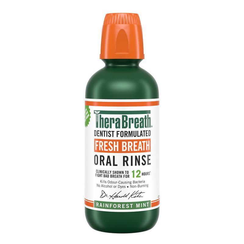 Load image into Gallery viewer, Therabreath Rainforest Mint Oral Rinse 473ml

