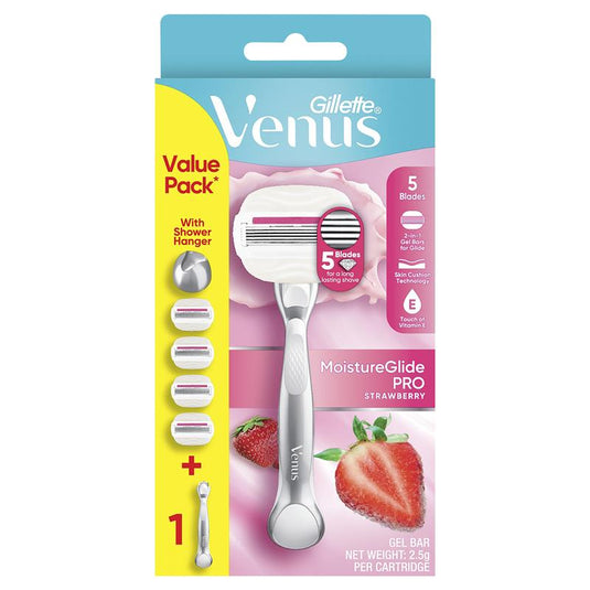 Gillette Venus ComfortGlide Sugarberry Scent With Olay Razor Handle + 4 Blades