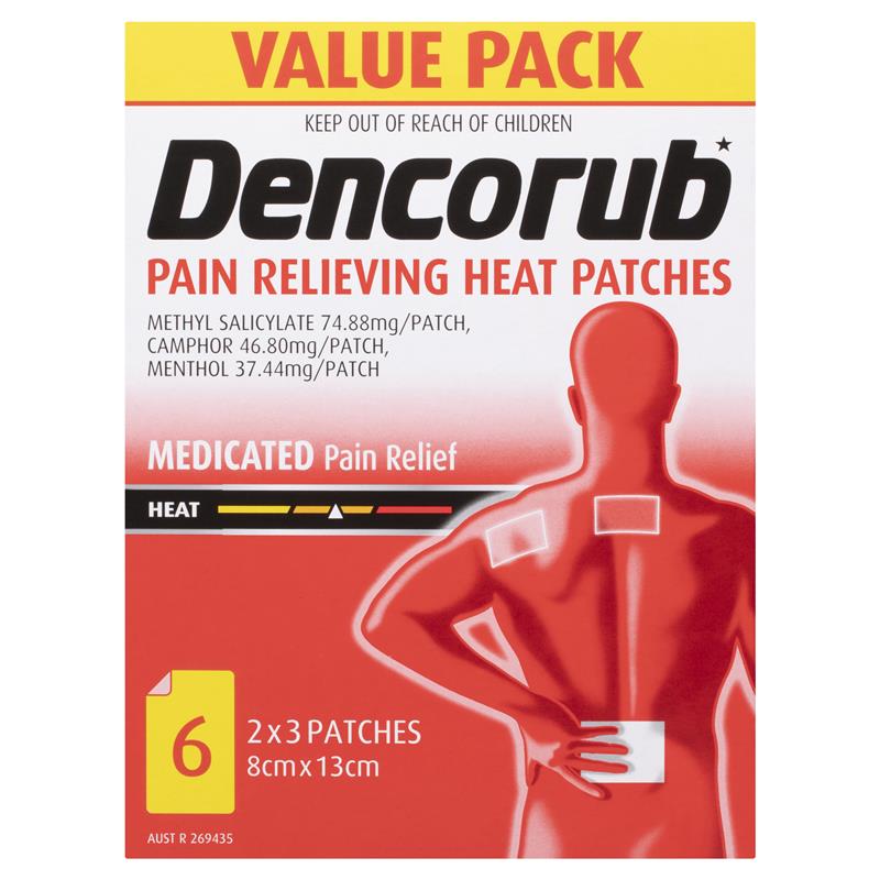 Load image into Gallery viewer, Dencorub Pain Relieving Heat Patches Value 6 Pack
