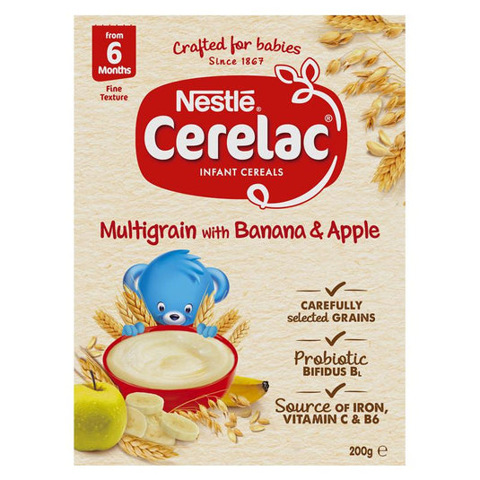 Nestle CERELAC Multigrain with Banana & Apple Baby Cereal Stage 3 – 200g