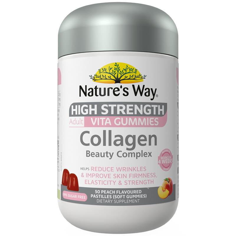 Load image into Gallery viewer, Nature's Way Adult Vita Gummies Sugar Free High Strength Collagen 50 Gummies

