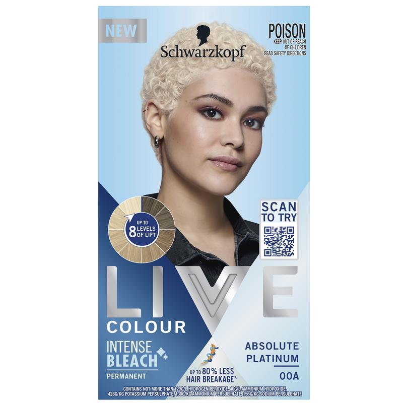 Load image into Gallery viewer, Schwarzkopf Live Colour Permanent Intense Bleach Absolute Platinum 00A

