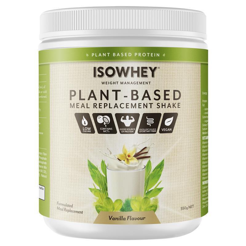 Load image into Gallery viewer, IsoWhey Plant-Based Meal Replacement Shake Vanilla 550g
