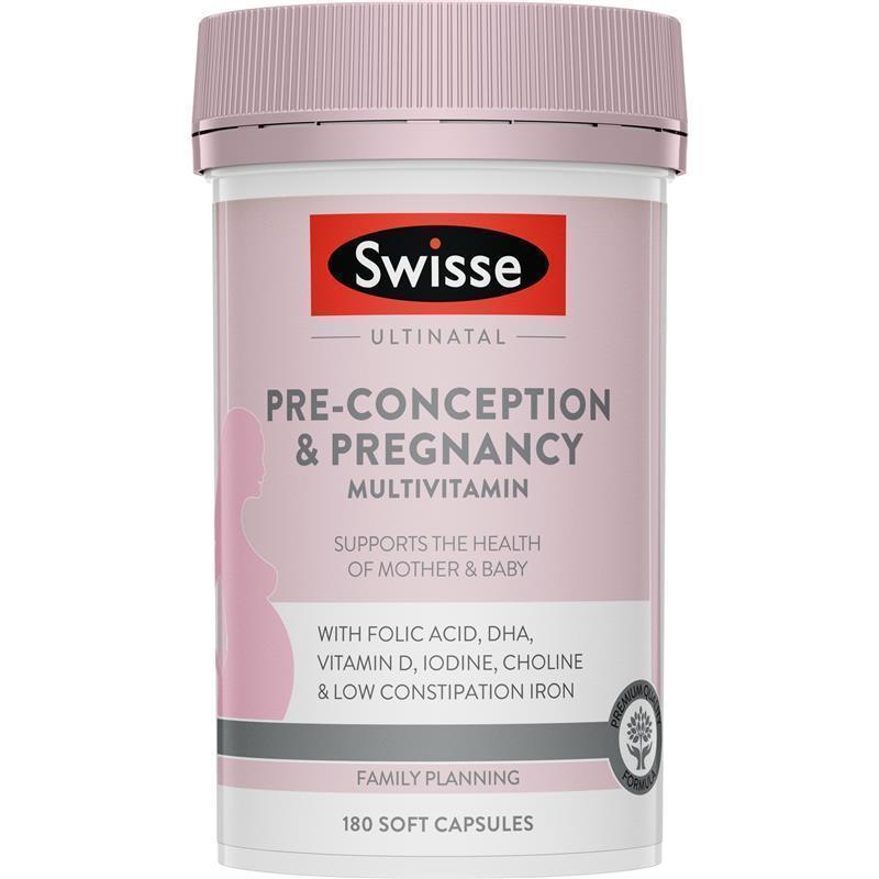 Load image into Gallery viewer, Swisse Ultinatal Pre Conception &amp; Pregnancy 180 Capsules
