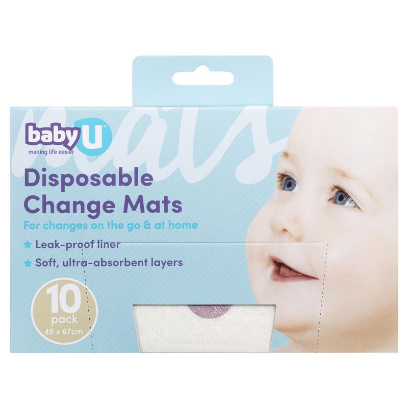 Load image into Gallery viewer, Baby U Disposable Change Mats 10 Pack
