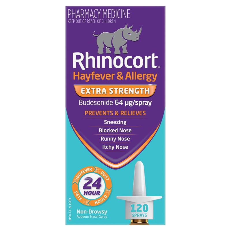 Load image into Gallery viewer, Rhinocort Extra Strength Hayfever &amp; Allergy Nasal Spray 120 Sprays

