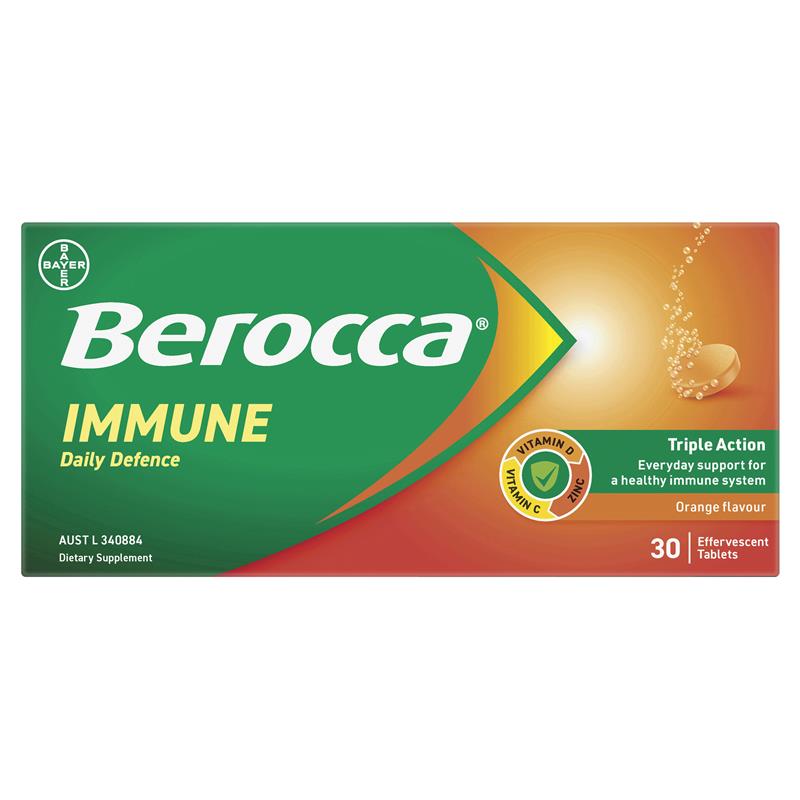 Load image into Gallery viewer, Berocca Immune Daily Defence Orange 30 Effervescent Tablets
