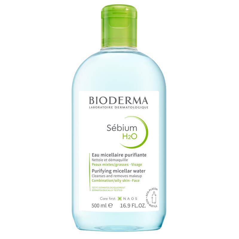 Load image into Gallery viewer, Bioderma Sebium H2O Purifying Micellar Water Cleanser for Oily Skin 500ml
