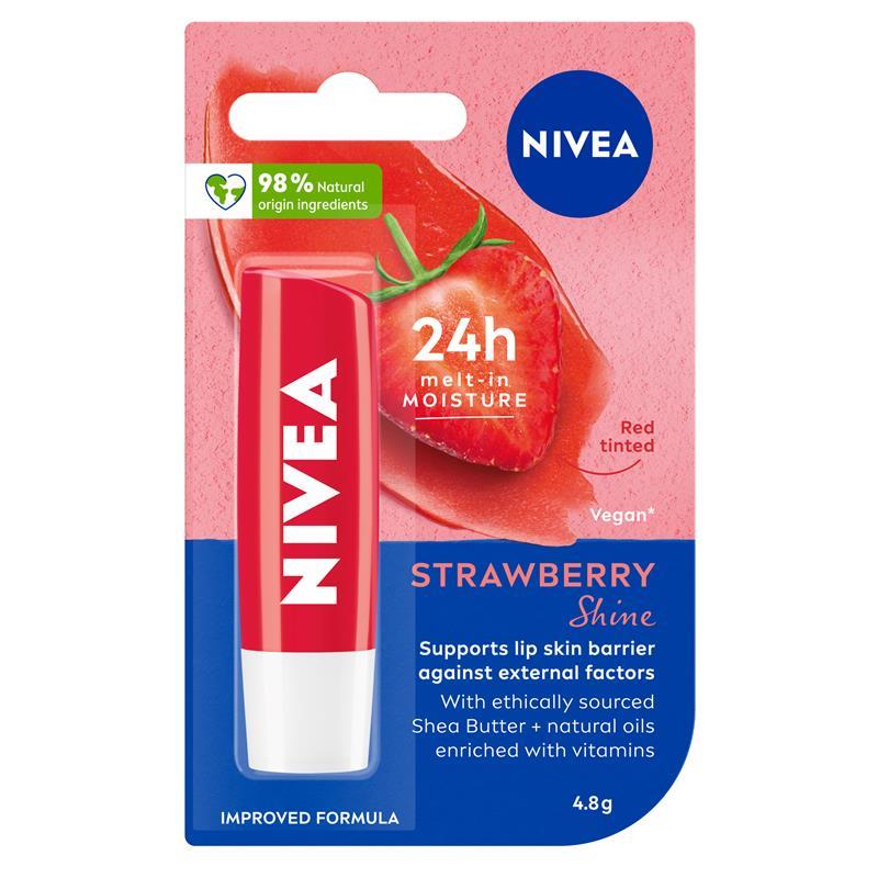 Load image into Gallery viewer, NIVEA Strawberry Shine Limited Edition Lip Balm 4.8g
