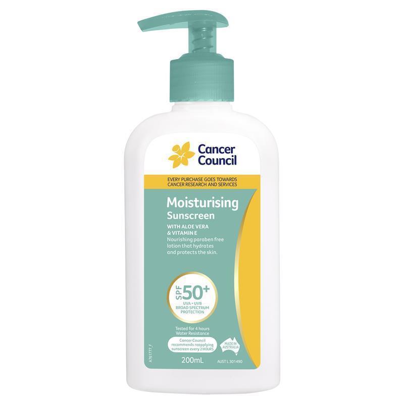 Load image into Gallery viewer, Cancer Council SPF 50+ Moisturising 200ml Pump
